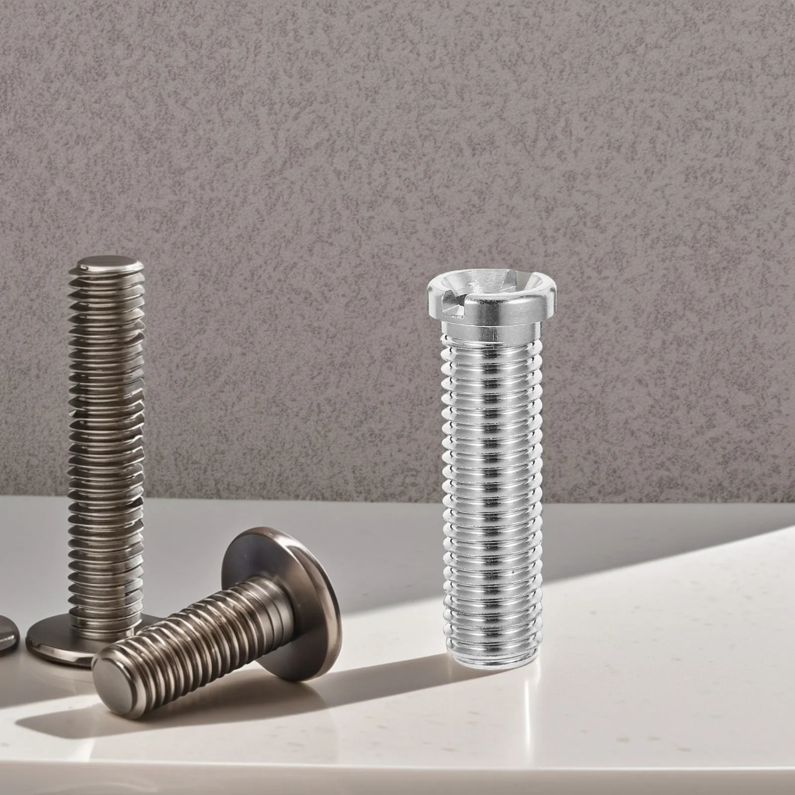 6Pcs Sink Strainer Screw Set Stainless Steel 45Mm Threaded Waste Connector for Kitchen Basin Drain Filter Clog Prevention Easy