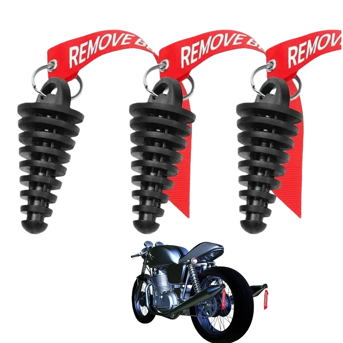 1/3/5 Stück Auspuffschutz-Stecker, Gummi-Entlüftungsstopfen, Auspuff-Schalldämpfer-Waschstopfen für Motorrad und Motocross