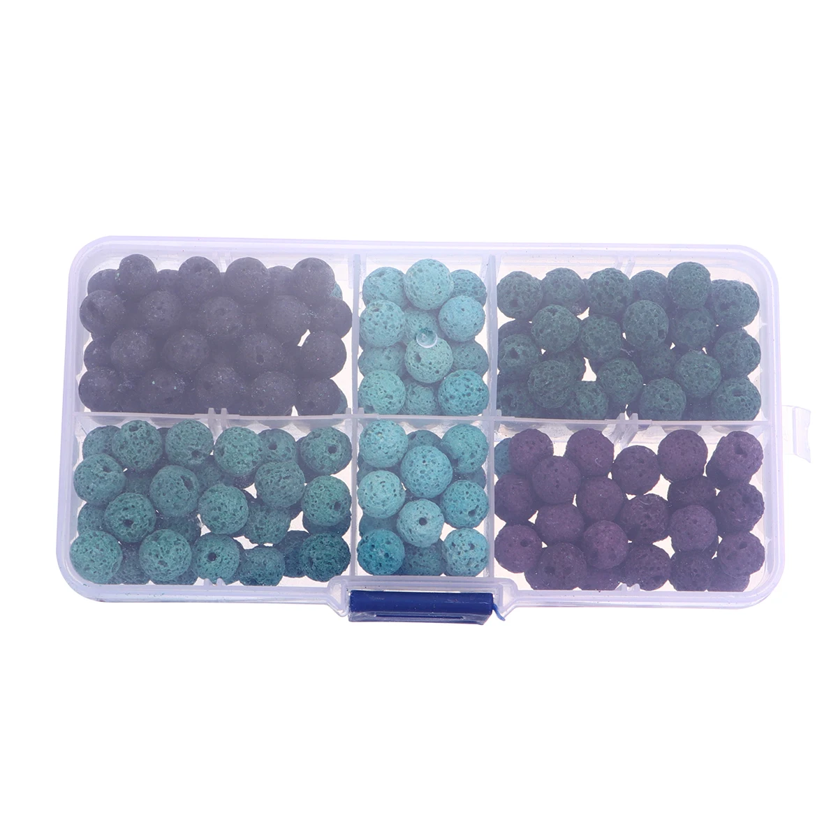 

200Pcs Volcanic Necklace Making Beading Jewelry Set Lava Beads Jewelry Craft Round Shape Decorative Spacer Beads