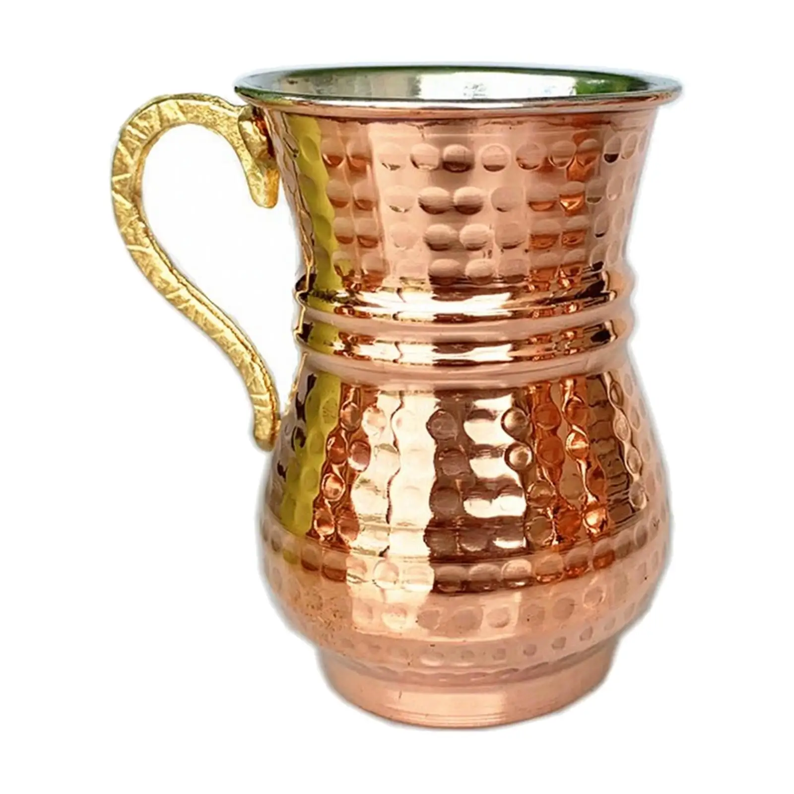 Handmade Copper Pitcher Handcrafted Hammered Copper Pitcher Compact Drinking Vessel for Beverage Service, Tea Rituals, Tabletop