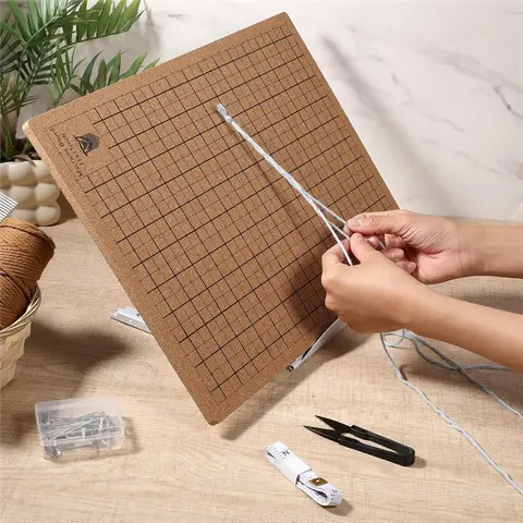 मैक्रम आपूर्ति में मैक्रम बोर्ड धातु समायोज्य धारक ब्रश कैंची शासक के साथ ब्रेडिंग कंगन बनाने के लिए शामिल हैं 10 best sales मकरमी बोर्ड - №10