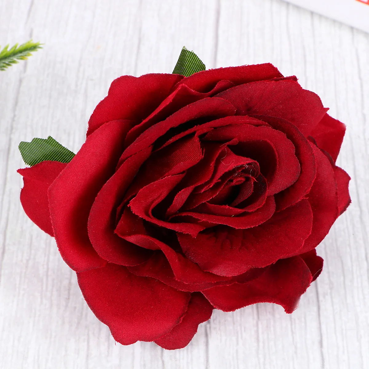 

5pcs 10Cm Large Rose Brooch Pin Cloth Floral Clip For Wedding Bridal Dress Suit Decoration Flower Corsage Prom Party