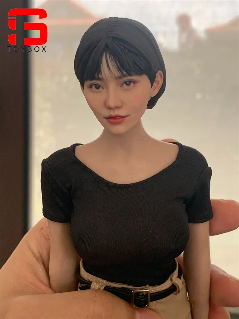 1/6 1/12 Schaal Beroemde Japanse Actresses Schoonheid Meisje Hoofd Carving Model Fit 12 ''6'' Vrouwelijke Soldaat Action Figure body