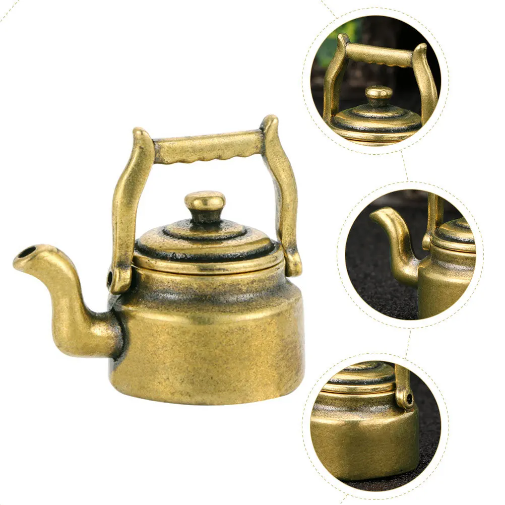 

Mini Copper Teapot Ornaments Decorations Small for Tiny Brass Crafts Decorative