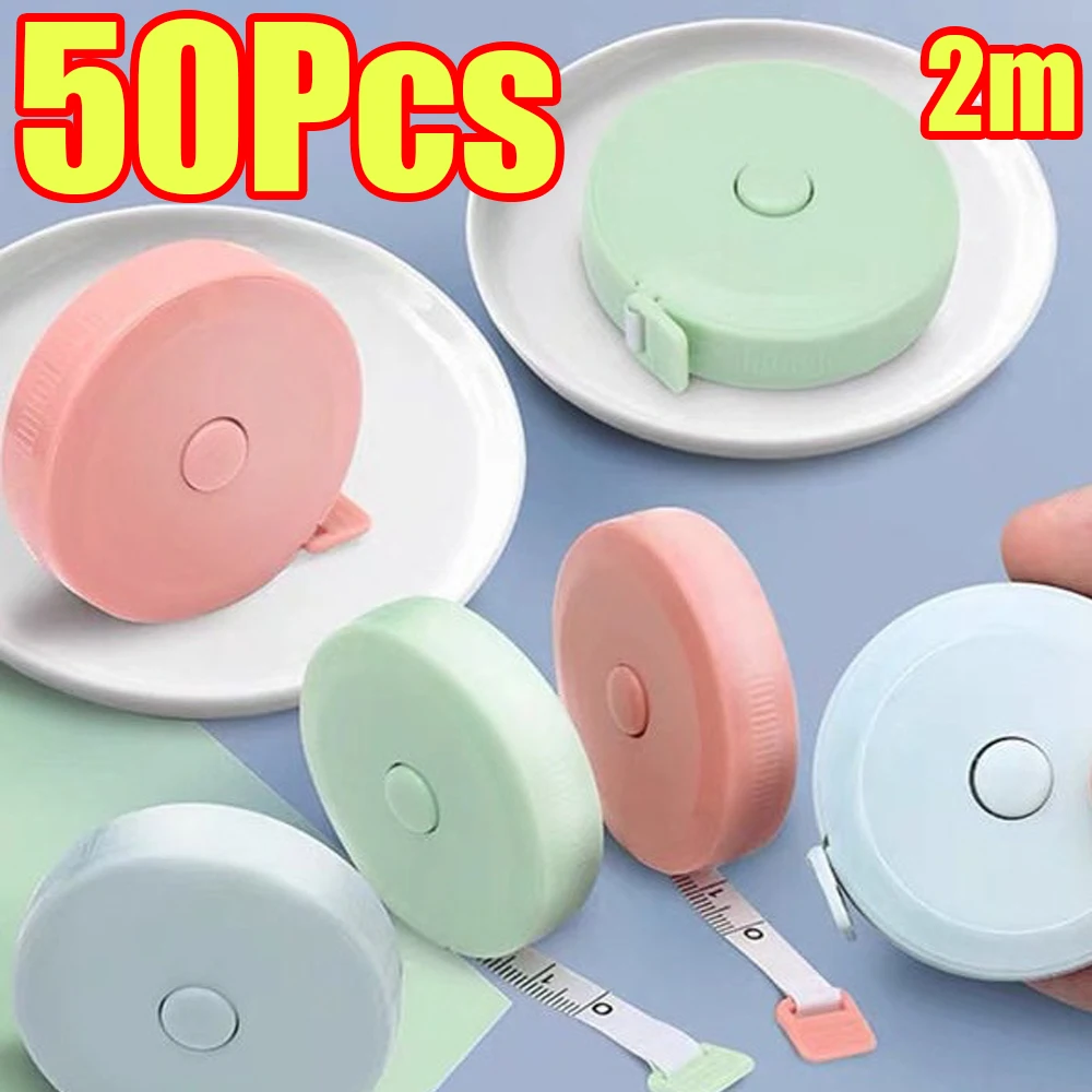 1-50Pcs Soft Retractable Measuring Tape Body Measuring Metric Imperial Tape Measure For Body Measuring Tool Tailor Craft Supplie