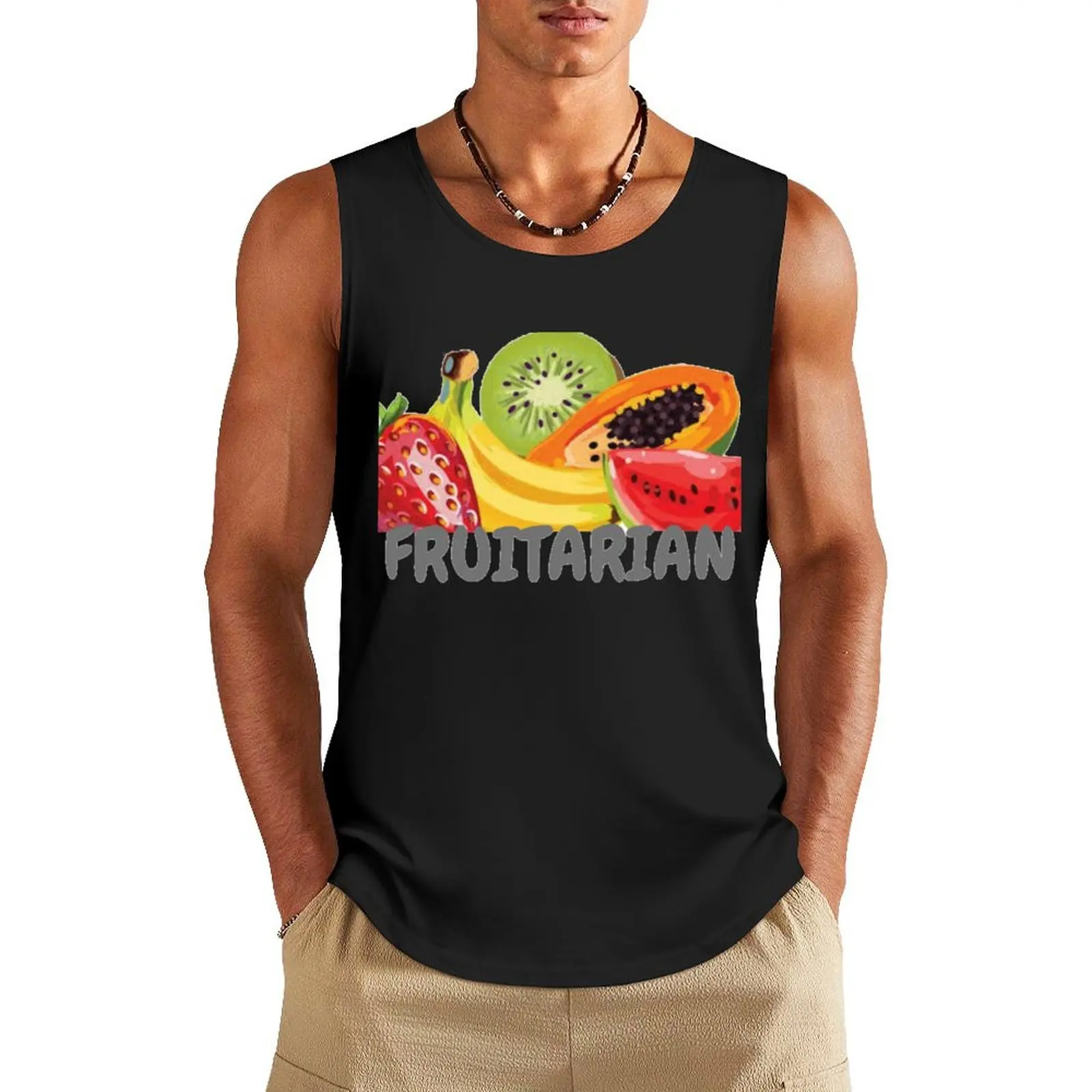 FRUITARIAN By Hippie Island Tank Top t shirt gym accessories men Short sleeve plain t-shirt