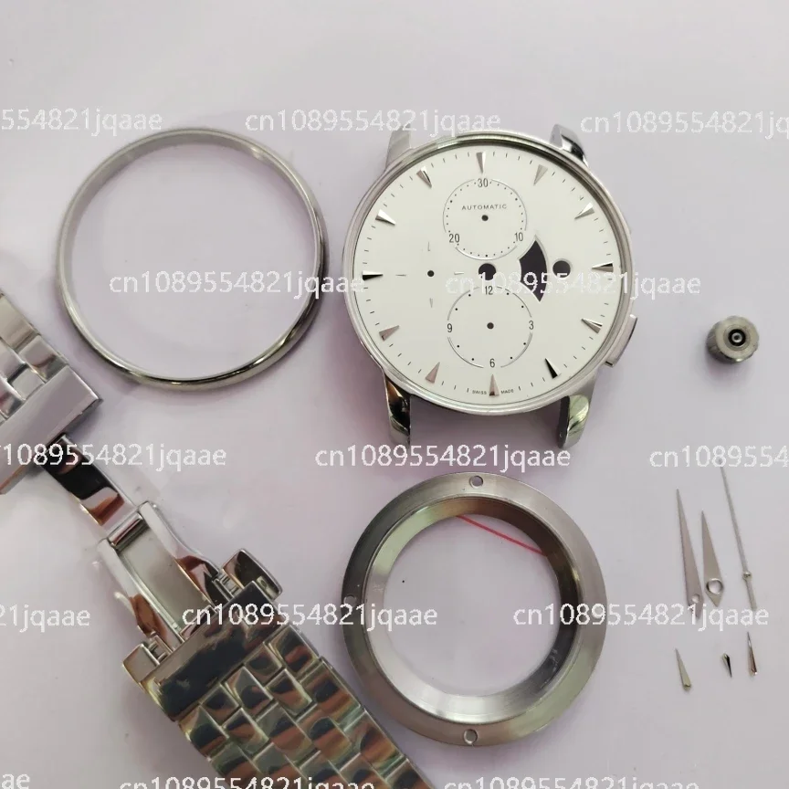 7750، M8607، إكسسوارات الساعة، هيكل من الفولاذ المقاوم للصدأ بمرآة الياقوت #4