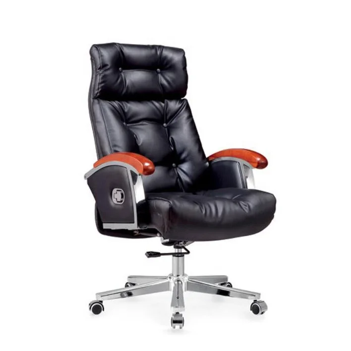 Luxury CEO Chair Boss Leather Executive Office Chair High-end Executive Chair Wood Office Furniture