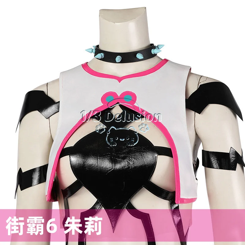 Anime game series: Street Fighter 6 Juri Han Cosplay Costume Women Game Same Style Cosplay Outfit Set Hallowen Play Role Clothes view 3