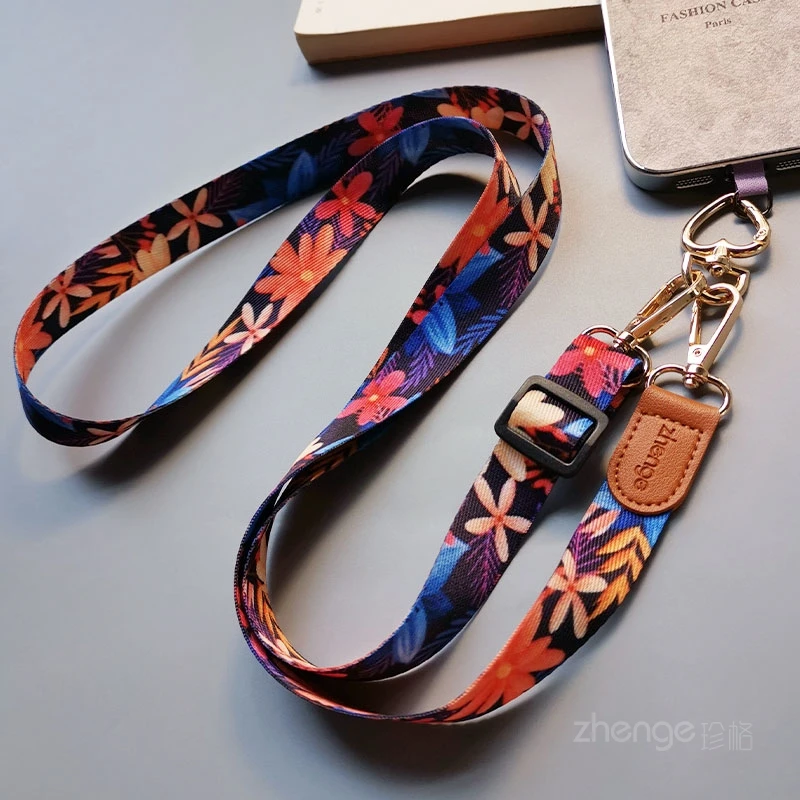 

Ремешок для мобильного телефона для женщин через плечо, регулируемый широкий цветной тканый ремешок, модный и универсальный шейный ремешок