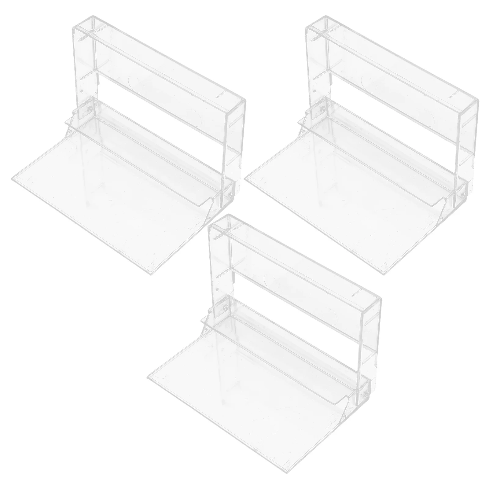 

3Pcs Transparent Cassette Tape Cases Clear Plastic Protective Covers Audio Cassette Storage Boxes Desktop Organizer Retro Music