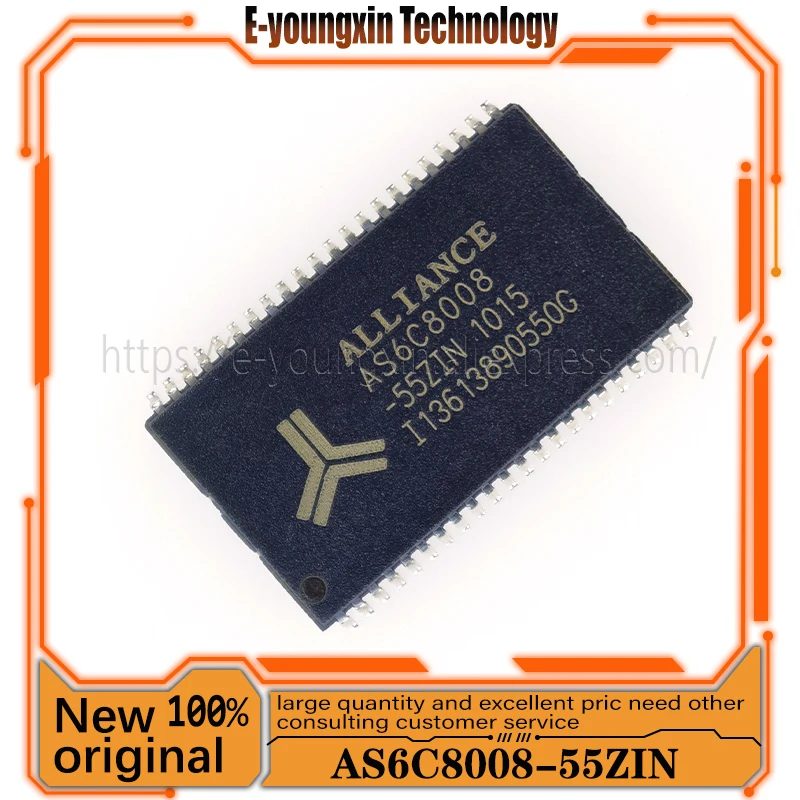 Free shipping 2-10PCS AS6C8008-55ZIN AS6C8008 TSOP-44