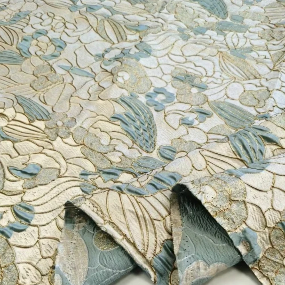Palace Style Embossed Jacquard Fabric for Diy Sewing Windbreakers Skirts Performance Costumes Brocade Fashion Clothing Cloth