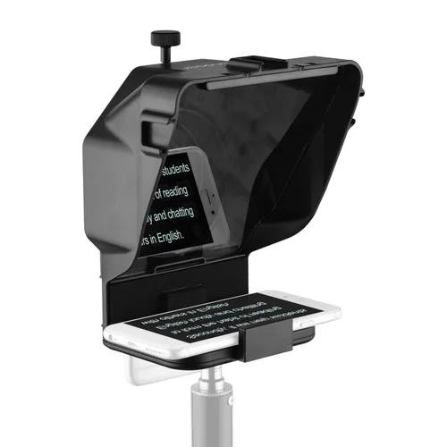 Andoer-apuntador Teleprompter portátil para teléfono inteligente con soporte para teléfono, Control remoto para grabación de Video, entrevista en vivo