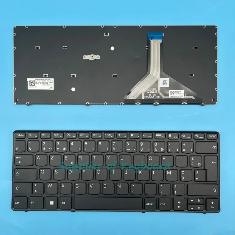 Original New Azerty French Keyboard For Lenovo 100w 300w 500w Yoga Gen 4 Laptop Black