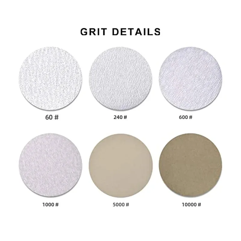 

3-дюймовые 3-33 шт. многозернистого оксида алюминия, шлифовальные диски с крючком для сухой и влажной петли для инструментов, изделия ручной работы, пластик, кожа