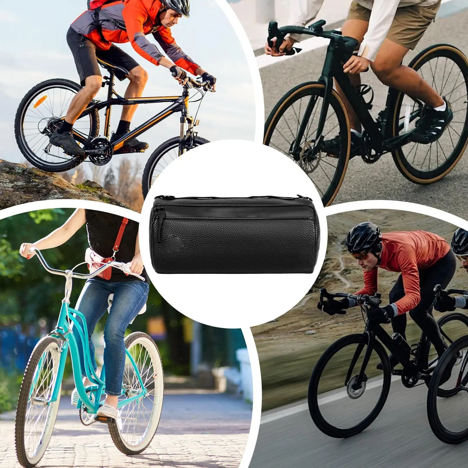 حقيبة الدراجة المقاومة للماء المحمولة للتخزين حقيبة كتف لركوب الدراجات حقيبة لفة للرجال والنساء على الطرق الجبلية والسفر وركوب الدراجات والتخييم #4