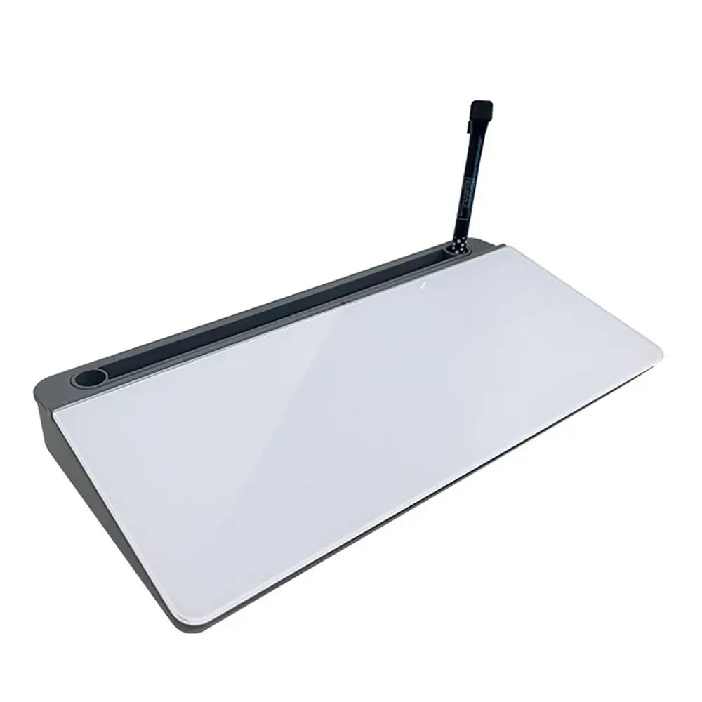 Hot Glass Desk Whiteboard Plastic Tempered Memo Keyboard Stand With Storage Household Message Board Desktop