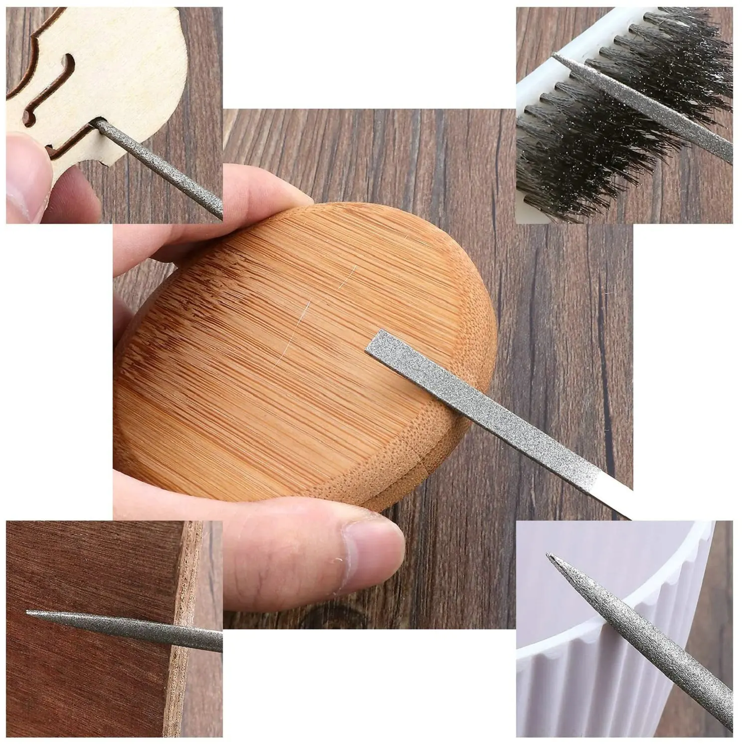 Imagem -04 - High-carbon Steel Diamond File Conjunto com Armazenamento para Precision Metal Work Carpintaria Pequeno Pcs Bolsa 6pcs 13 Pcs