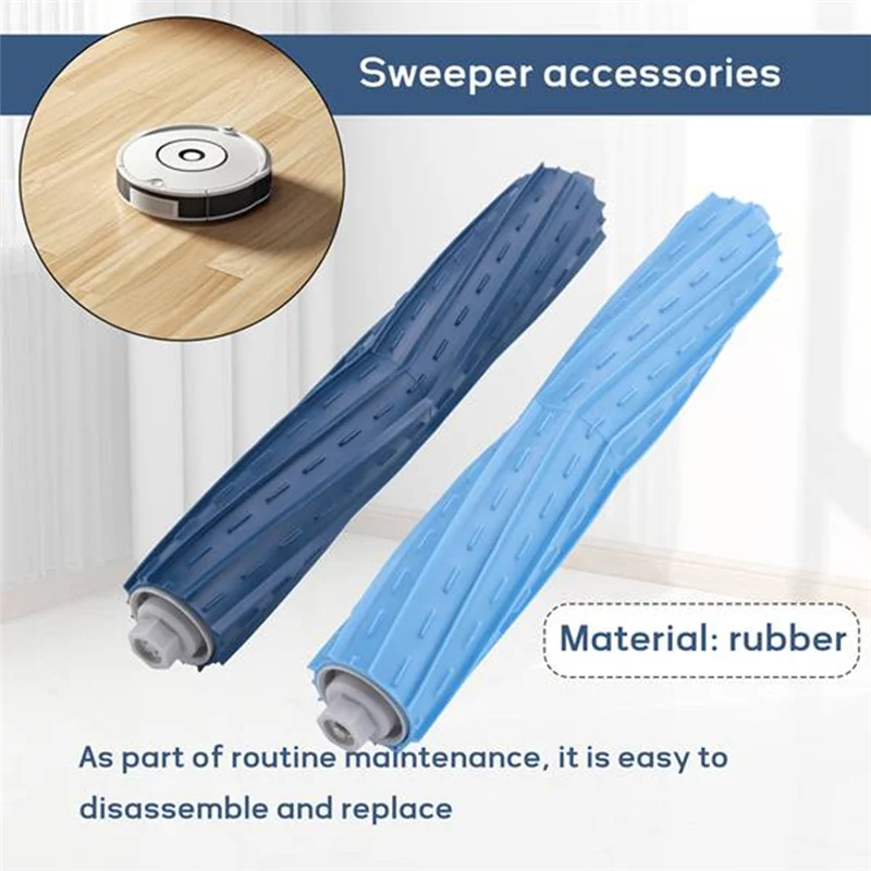 A02V-Kain Pel Pengganti Filter Sikat Sisi Utama 22 Buah untuk Ecovacs DEEBOT T9 AIVI/T9 AIVI + Bagian Penyedot Debu Robot