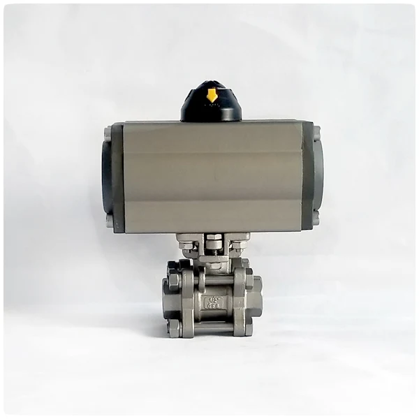 Válvula de bola de acero inoxidable; válvula automática neumática