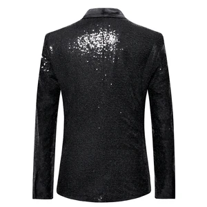 Bright Men's Jacket of Golden Glitter Glitter Blazer Blazer, Prom Suit nightclub, men's coats, men's stage, singers costumes 6 Main Sales Men's Blazer - №6