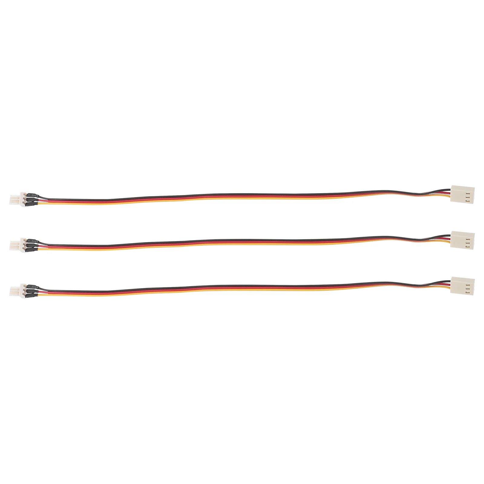 3pcs 3-Pin PC Computer Case Fan Splitter Extension Cord Power Connector Adapter Cable Splitter Cable 3pin Fan Cable