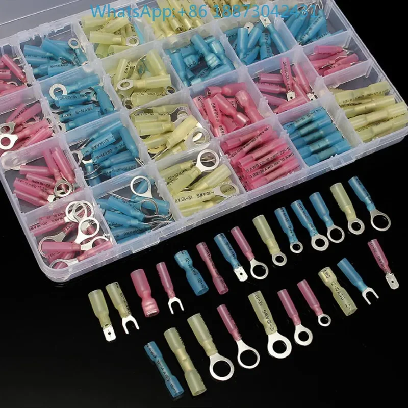 250pcs intermediate terminal heat shrinkable terminal set boxed heat shrinkable waterproof terminal combination