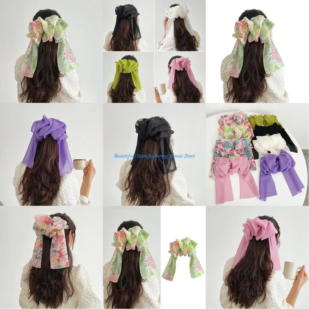 

E56A Sweet Oversized Bowknot Hair Clip Camping Travel Hair Pins for Girls Woman