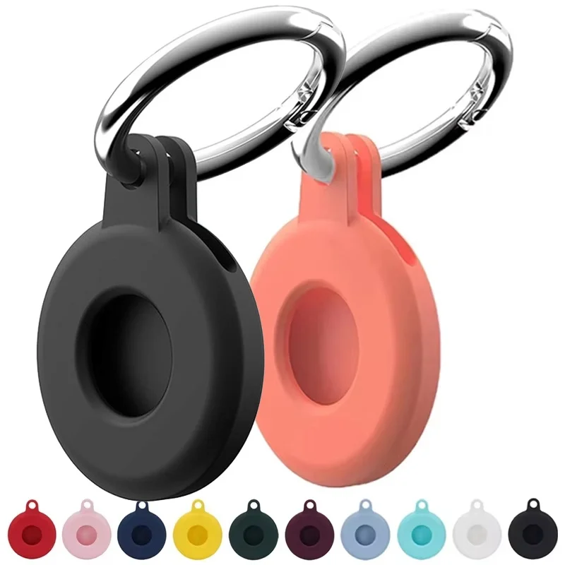 

Силиконовый чехол для Apple AirTags, прочный защитный чехол от царапин с крючком, совместимый с аксессуарами Airtag