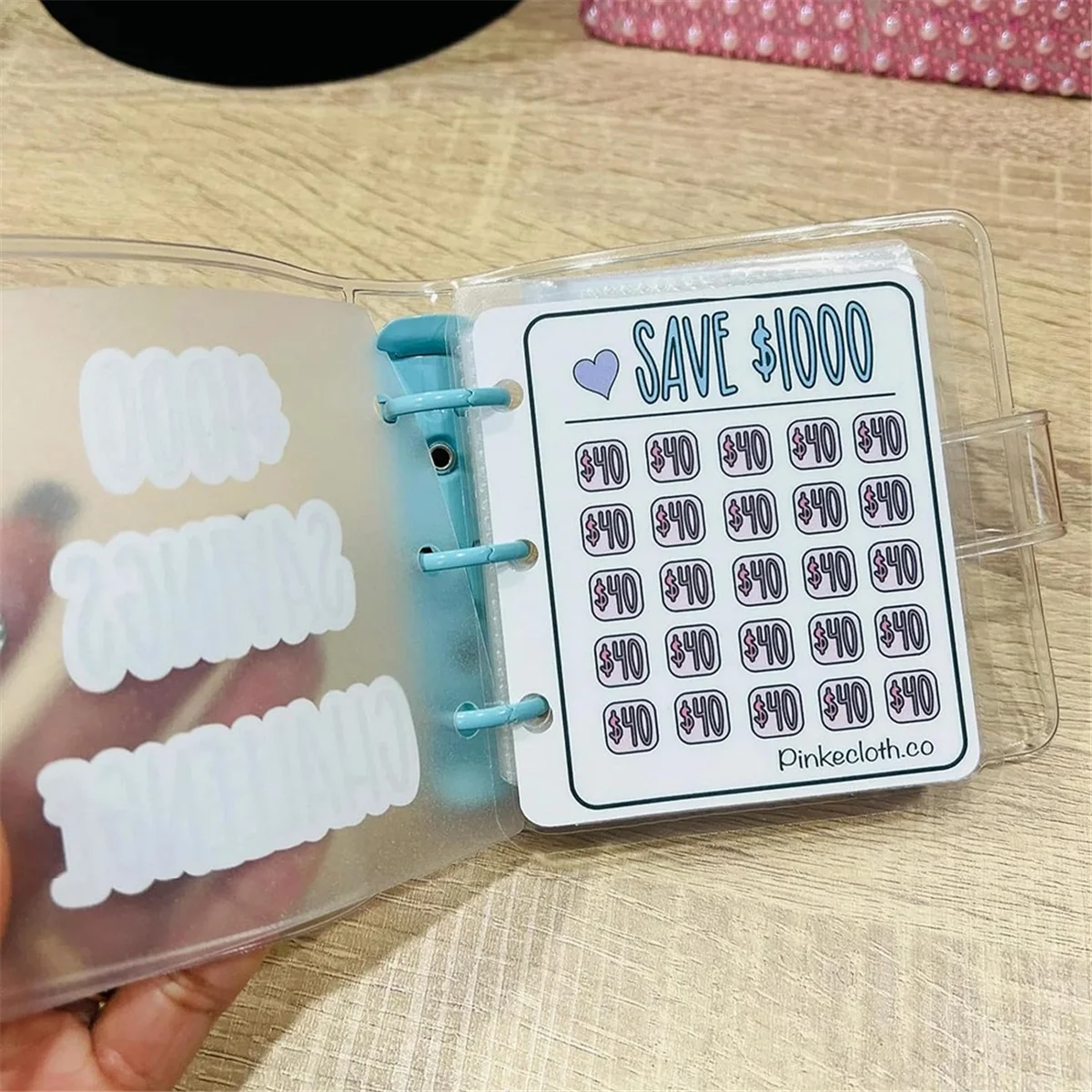 Carpeta de Desafío de Ahorro 1000, carpeta de ahorro de dinero, libro de desafíos de ahorro con sobres, desafío de ahorro de sobre A