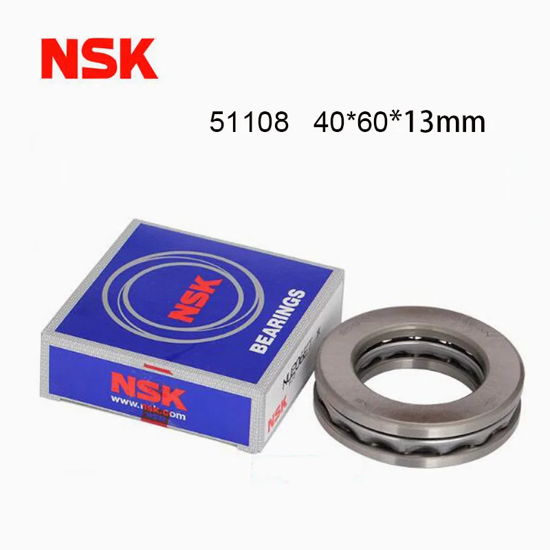 

Japan Origin NSK Bearing 2PCS Thrust Ball Plain Bearing 51108 Pressure Bearing 8108 Inner Dia 40 Outer Diameter 60 Thickness 13