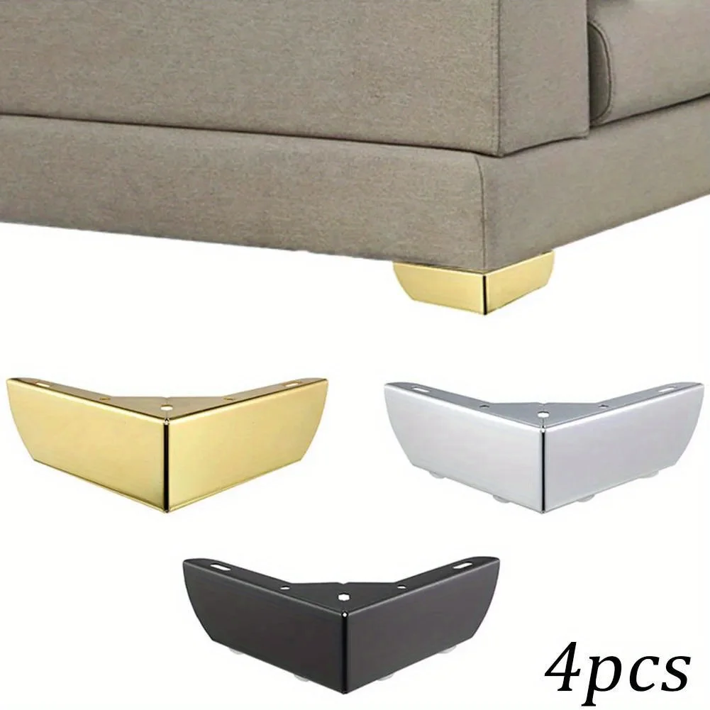 4Pcs Durable Heavy Load Bearing Furniture Legs Metal Cabinet Three-pronged Feet Triangle Sofa Legs DIY Furniture Hardware Legs image 2