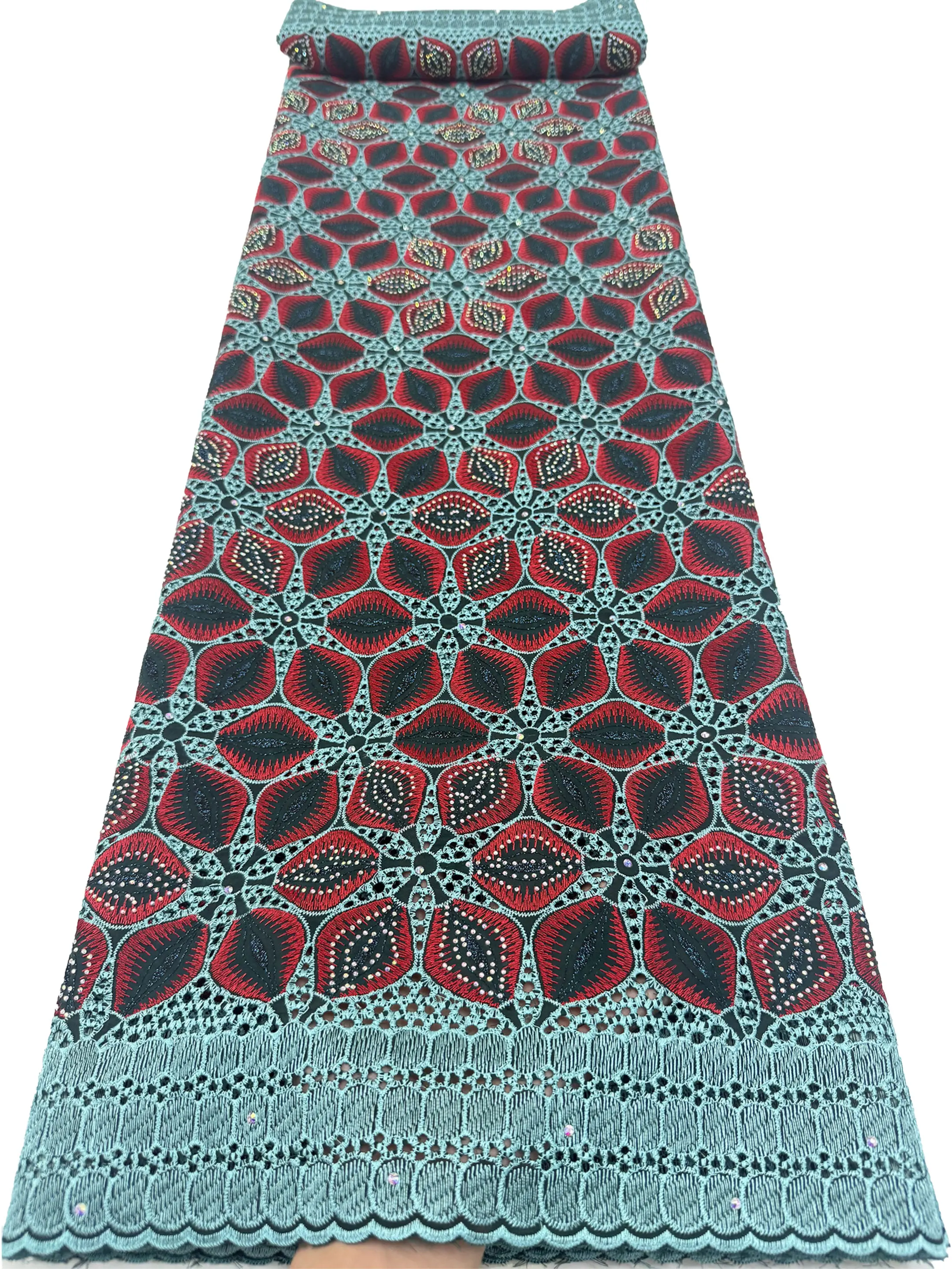 2026 Newest Swiss Voile Lace Cotton Fabric 5Yards African Nigerian Style For Sewing Women Wedding Evening Party Dresses Material