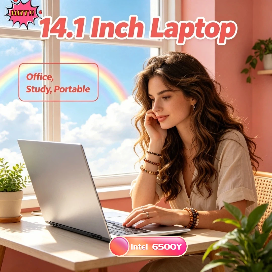 

Powerful 14.1 Inch Business Notebook 2026 New Ultra Thin Intel 6500Y Win11 16GB 32GB RAM 2TB SSD High Performance Laptop