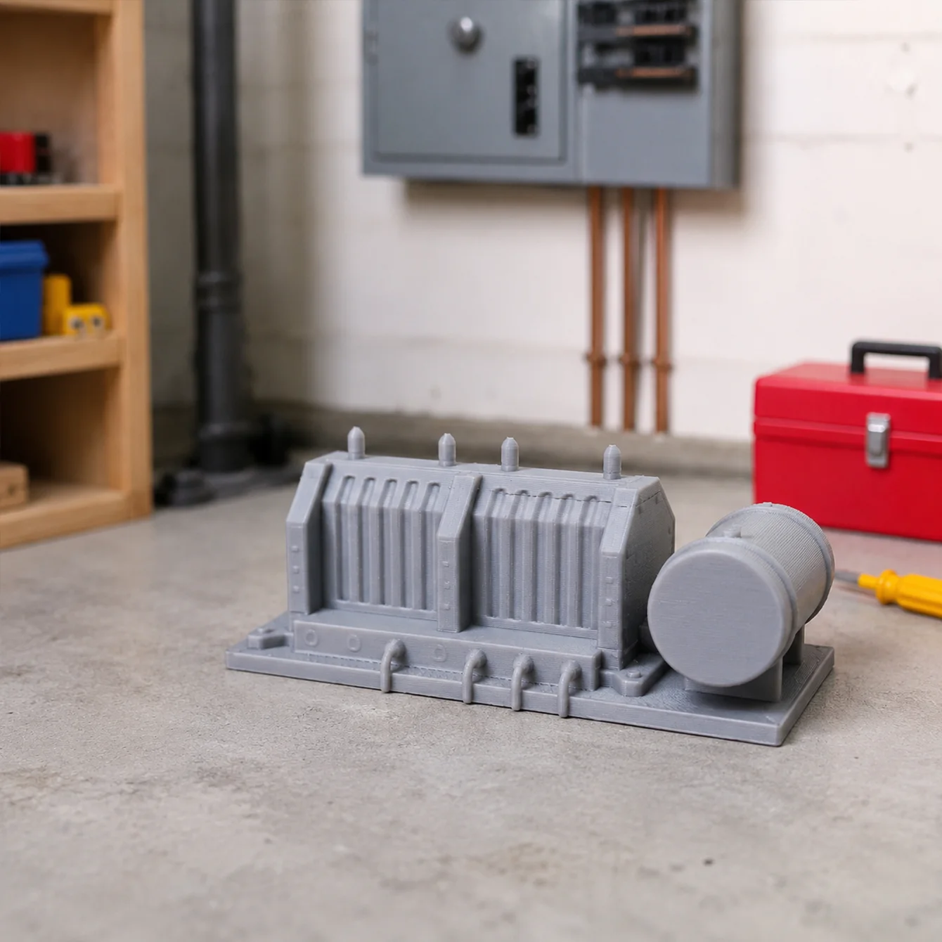 Miniature Generator Model, Dollhouse Factory equipment Scene Decoration Model, Collection for Miniaturists