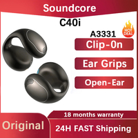 Global Version Soundcore C40i Open-Ear Earbuds Clip-On Headphone Flexible Joint Design Button Controls Lightweight Comfort A3331