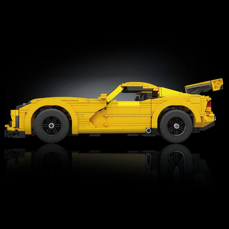 MOLD KING 10046 Creative MOC-120125 Viper sourire voiture décennie s de Construction Technique Hypercar Idéal Jouets pour garçons Cadeau D'anniversaire