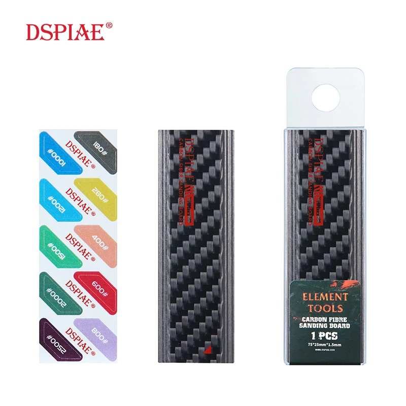 

DSPIAE CFB-25 Carbon Fiber Angle Polishing Board CB-5/10/25/S Ultra Thin Sanding Plate Plastic Model Making DIY Polishing Tools