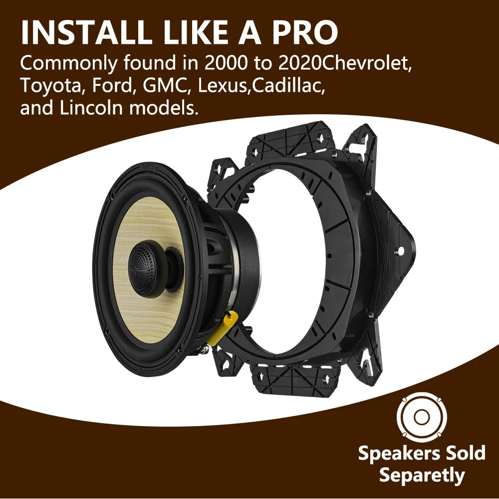 1Pair 6 X 9” to 6.5” Speakers Adapter Universal Speakers Adapter Sound Horn Gasket Non-destructive Bracket Car Accessories