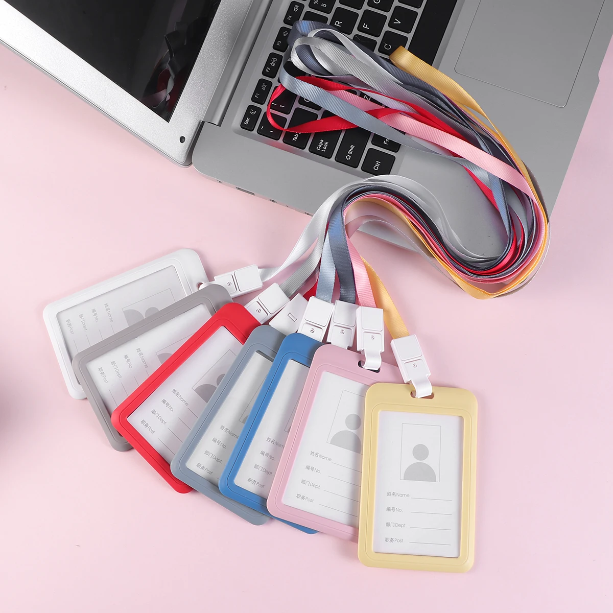 

Badge Holder Case Clear Front Window for Lanyard Neck Key Strap School ID Badges Teacher Certification Plastic