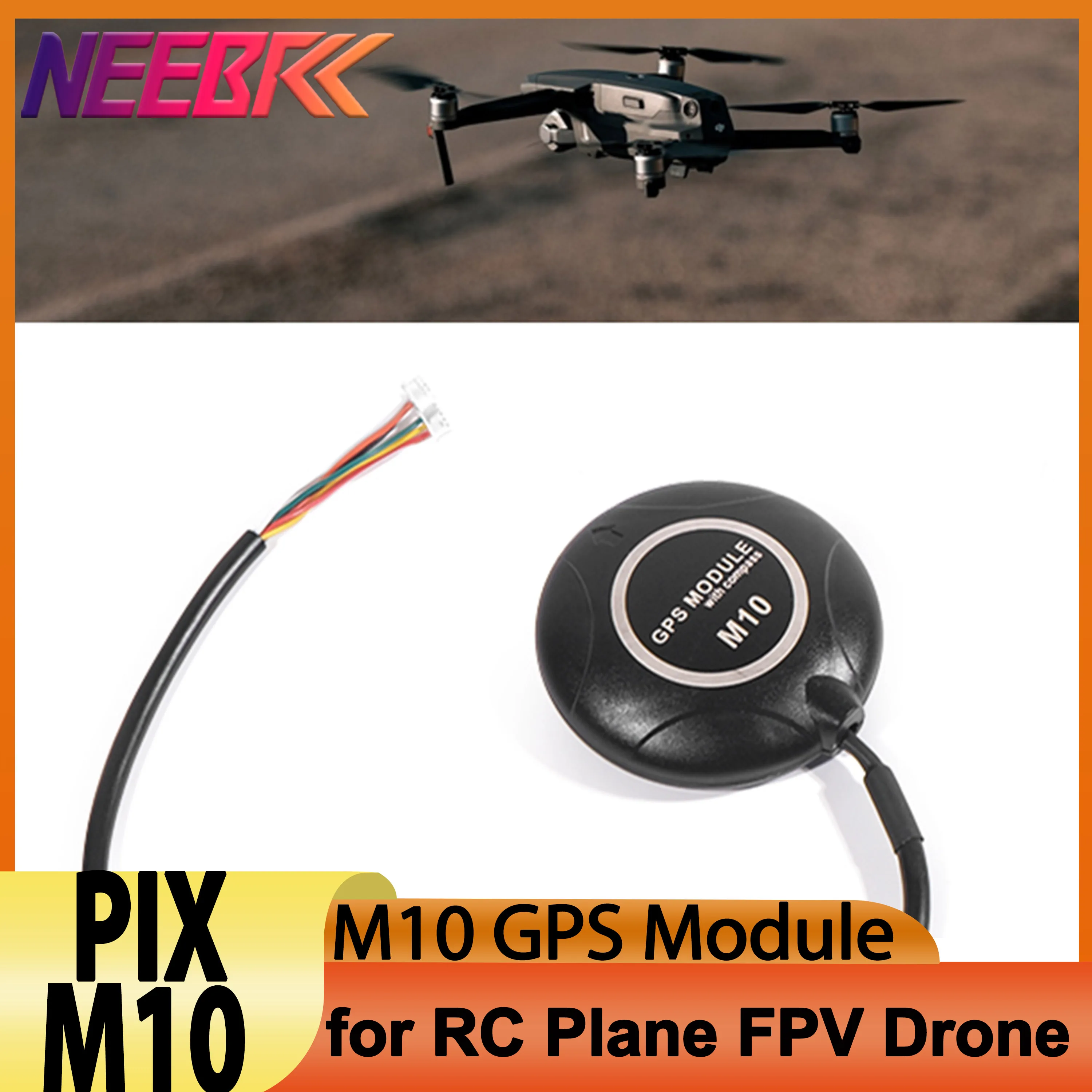 NEEBRC PIX M10 GPS مع بوصلة تيار مستمر 3.6-5.5 فولت لـ PIX Pixhawk 2.4.8 APM أجهزة الاستقبال عن بعد طائرة طائرة FPV سباق بدون طيار قارب
