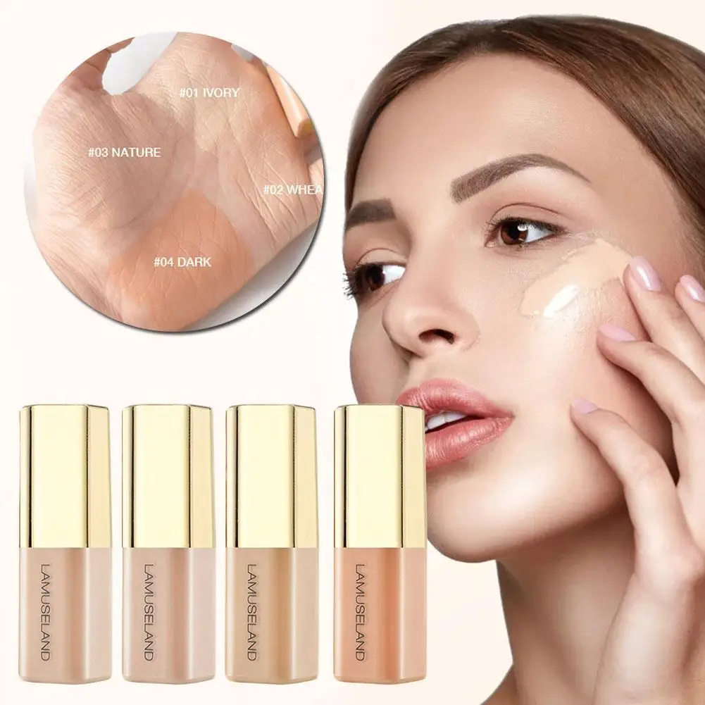 3,5 g mini gezicht vloeibare concealer en basis volledige dekking pak voor alle huid gezicht oogmake-up cosmetica 4 kleuren gezicht concealer a4o3