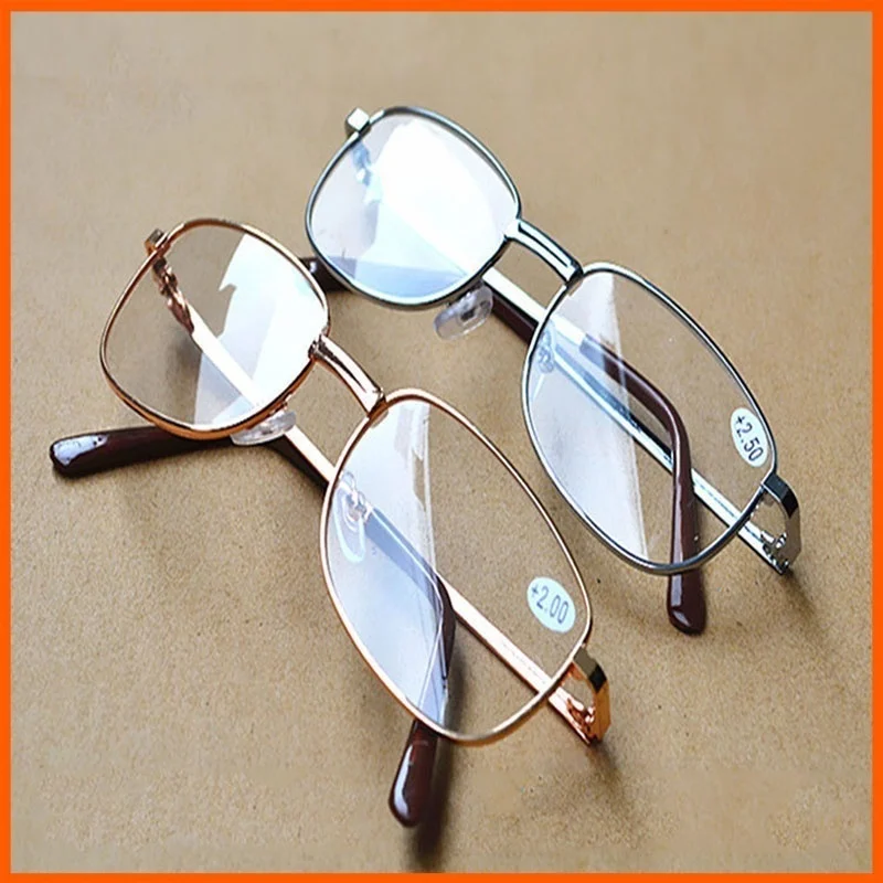 Men Women Reading Glasses Full Alloy Frame Resin Lens Comfy Light Clear Presbyopia Glasses +1.0 1.5 2.0 2.5 3.0 3.5 4.0