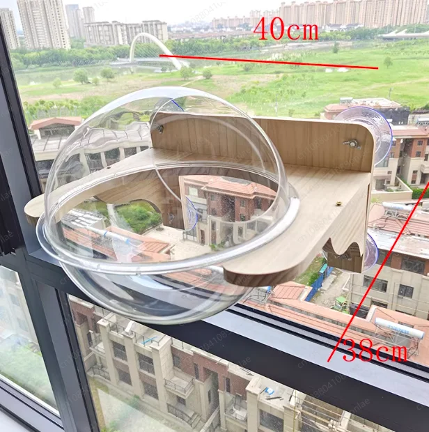 No Punching Suction Cup Cat Climbing Frame, Wall-mounted Glass Window Sill, Cat Nest Hammock Jumping Platform