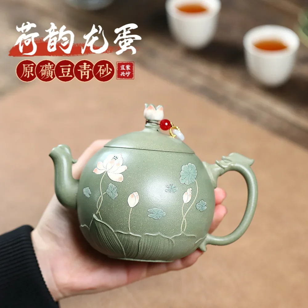 260ml Chinese Yixing Purple Clay Teapots Famous Handmade Dragon Pattern Xishi Tea Pot Raw Ore Dahongpao Kettle Zisha Tea Set
