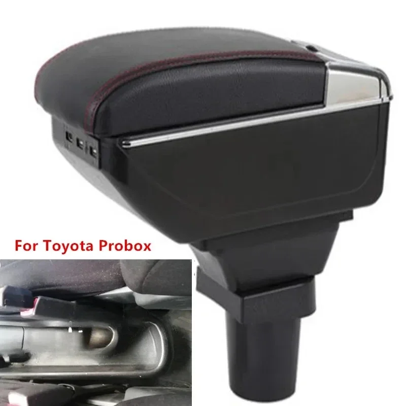 NEW For Toyota Probox armrest box central Store content Storage box with cup holder ashtray accessories USB Charging