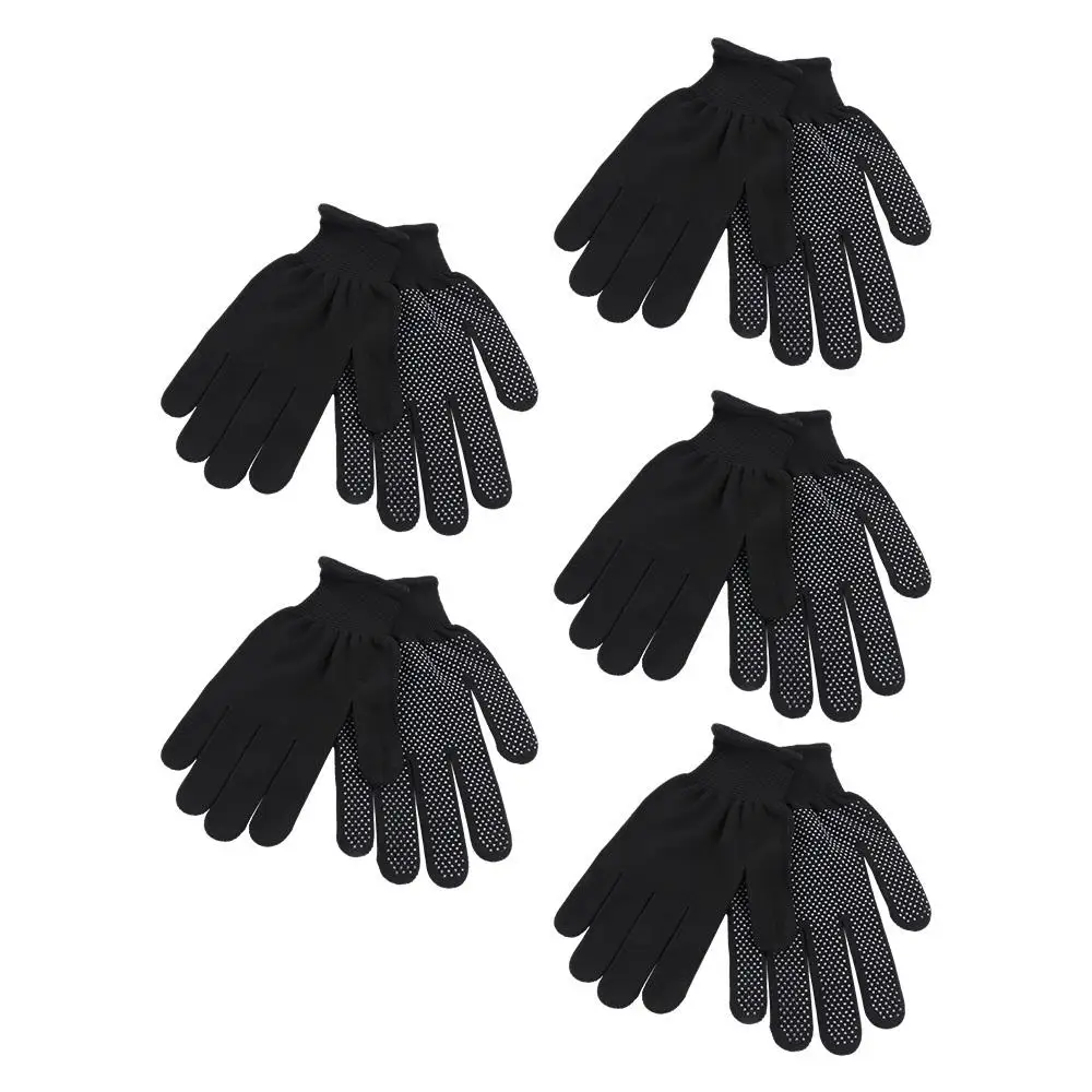 

5 пар простых защитных рабочих перчаток, нескользящие нейлоновые рабочие перчатки, противообрастающие износостойкие варежки для верховой езды, домашние