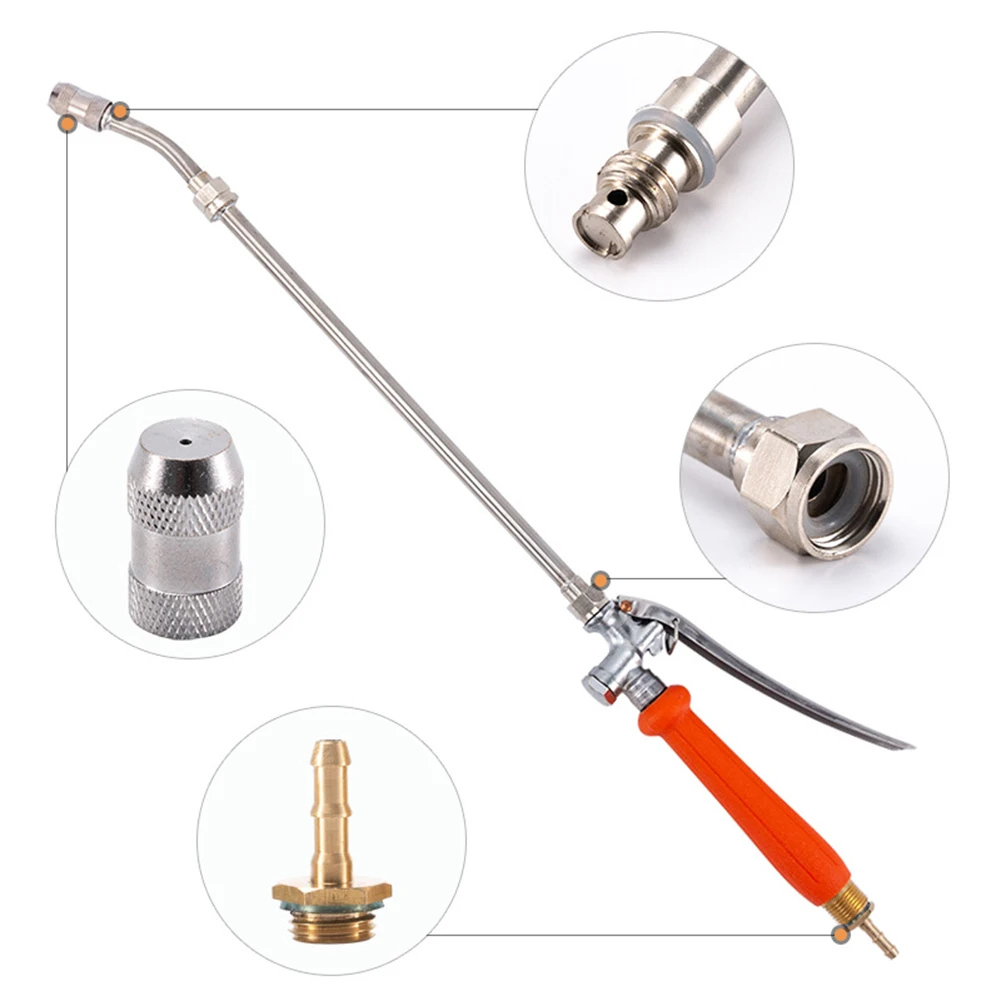 

Stainless Steel Spray Set with Lockable Handle Adjustable Nozzle for Gardening Car Wash and Outdoor Maintenance