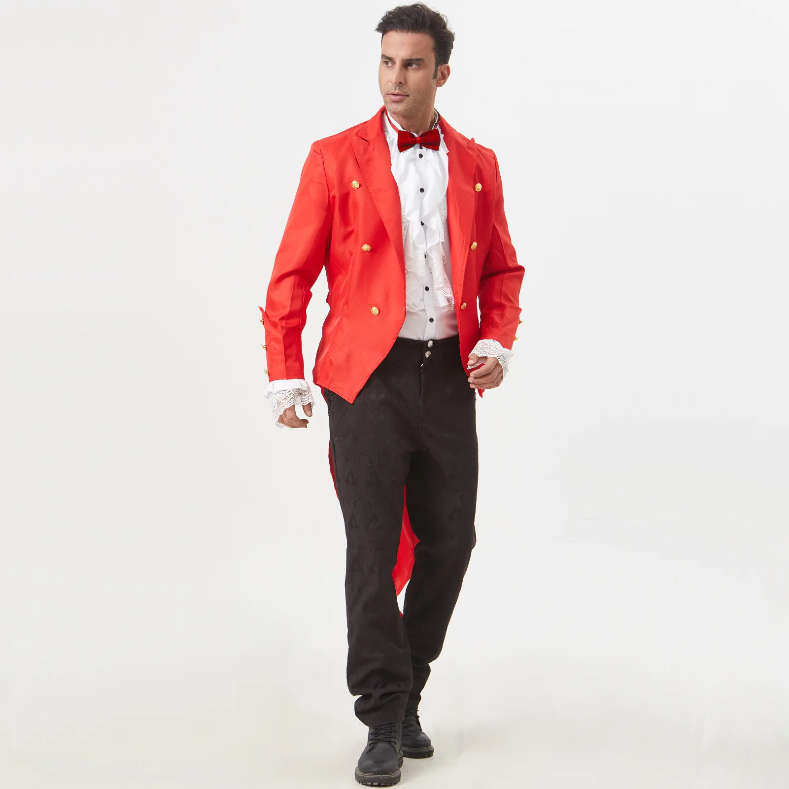 معطف خلفي عتيق من القرون الوسطى دكتور مع ربطة عنق متوسطة الطول زي سيسا وصل حديثًا من الصين للنساء صيف 2025